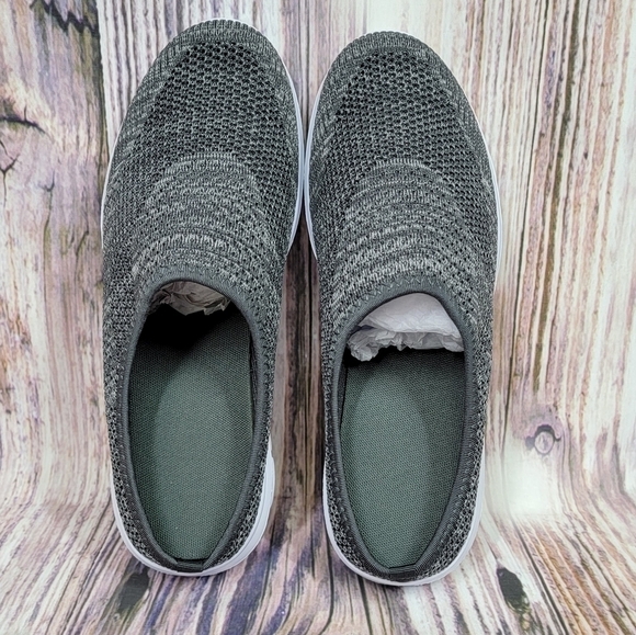 Gray Marled Textured Mesh Mule Sneakers Pattrily - Picture 6 of 12